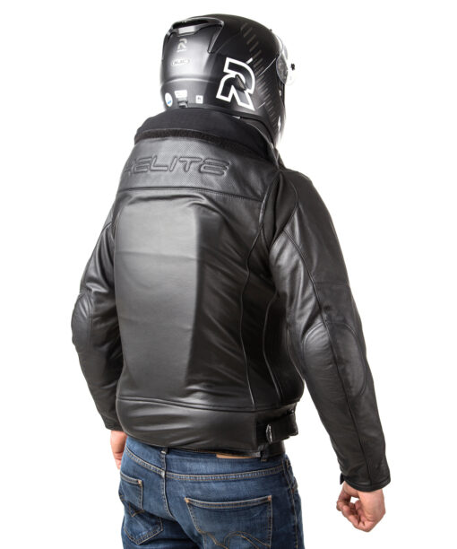 Helite Roadster Mens Leather Air Jacket Back Inflated