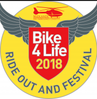 Bike4Life 2018 Ride Out and Festival 2018 flyer