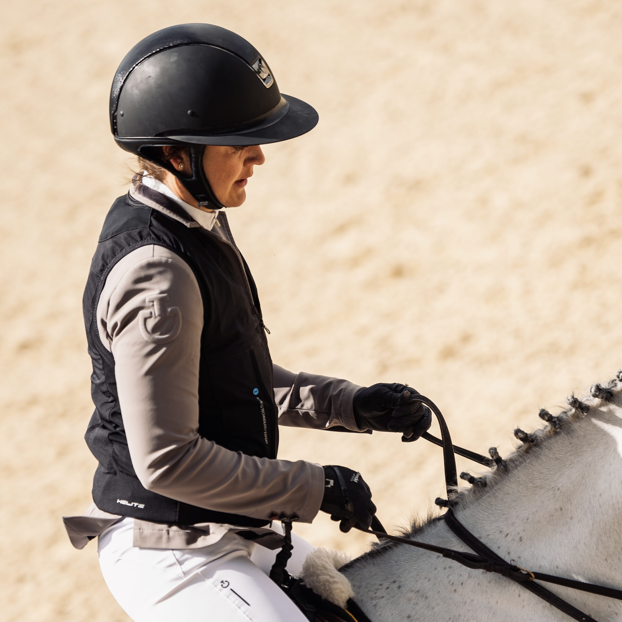 Horse Rider wearing the Zip'In 2 Safety Airbag Vest