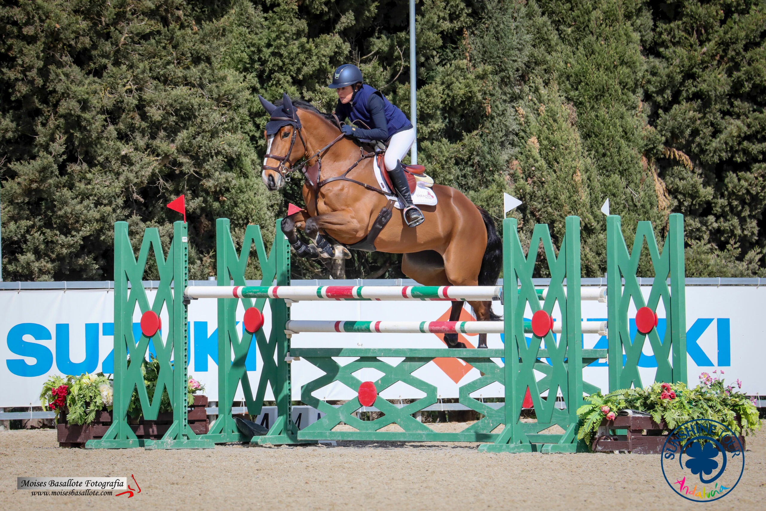 Sarah Lewis horse riding using zip'in 2 airvest