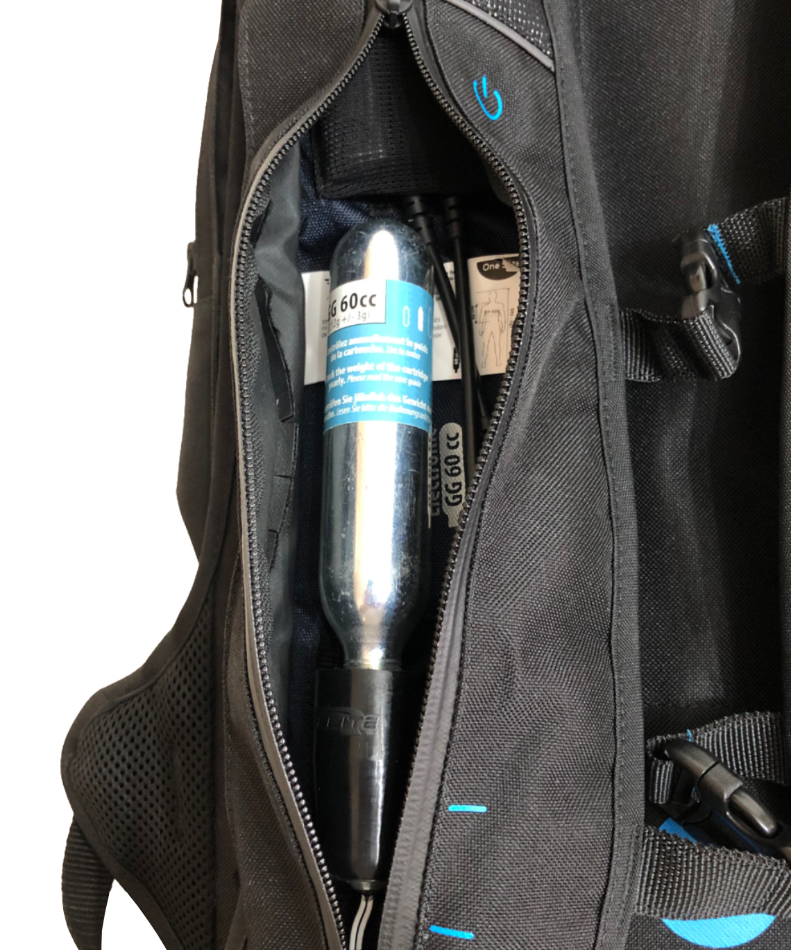 Airbag Backpack Electronic Canister View