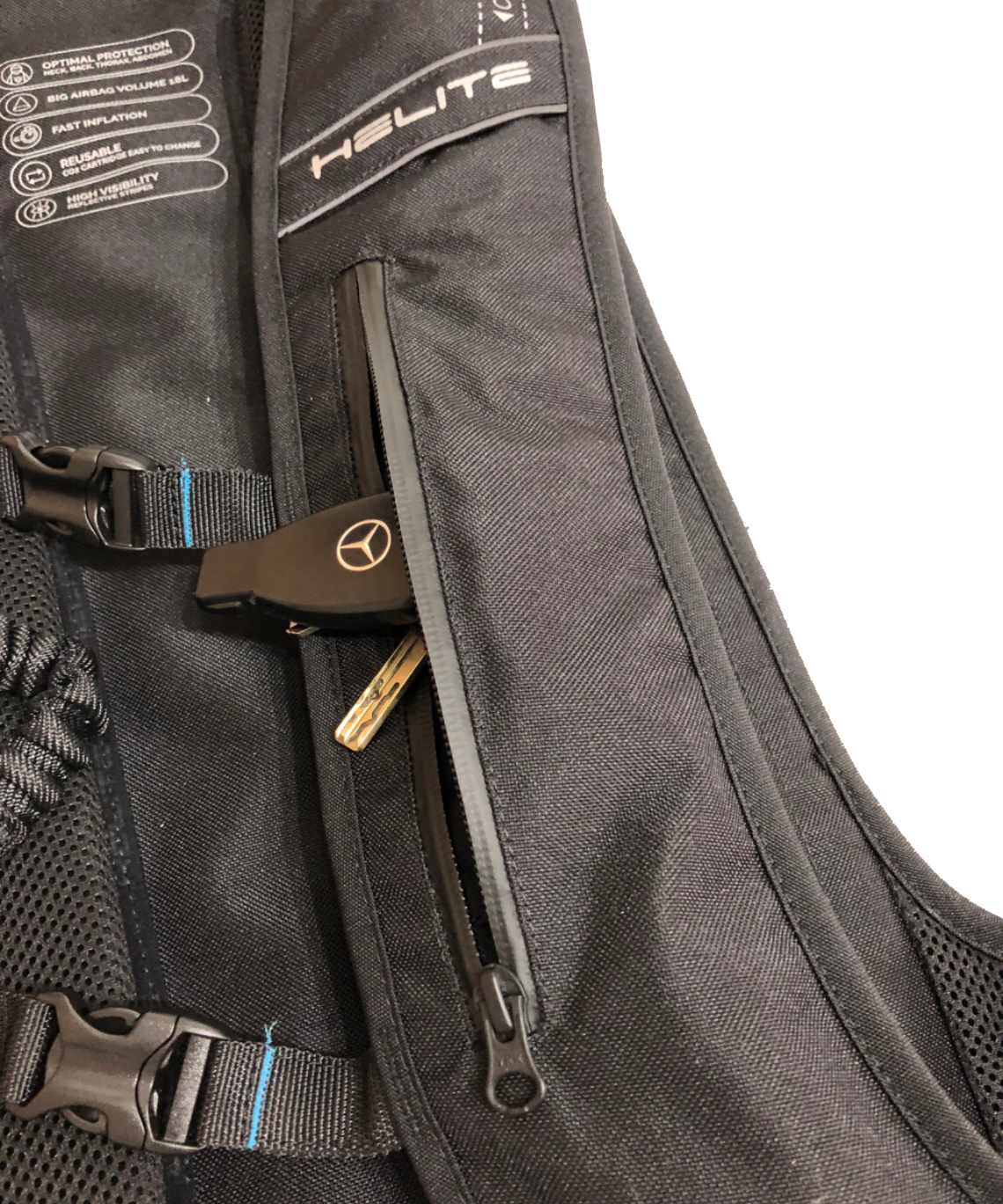 Airbag Backpack Strap Pocket View
