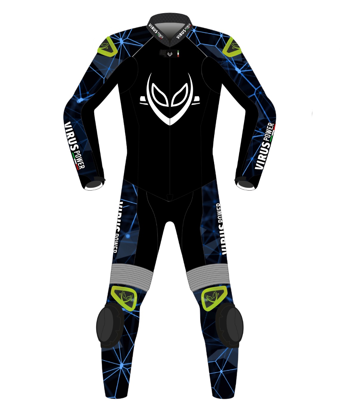 Alien racing suit graphic