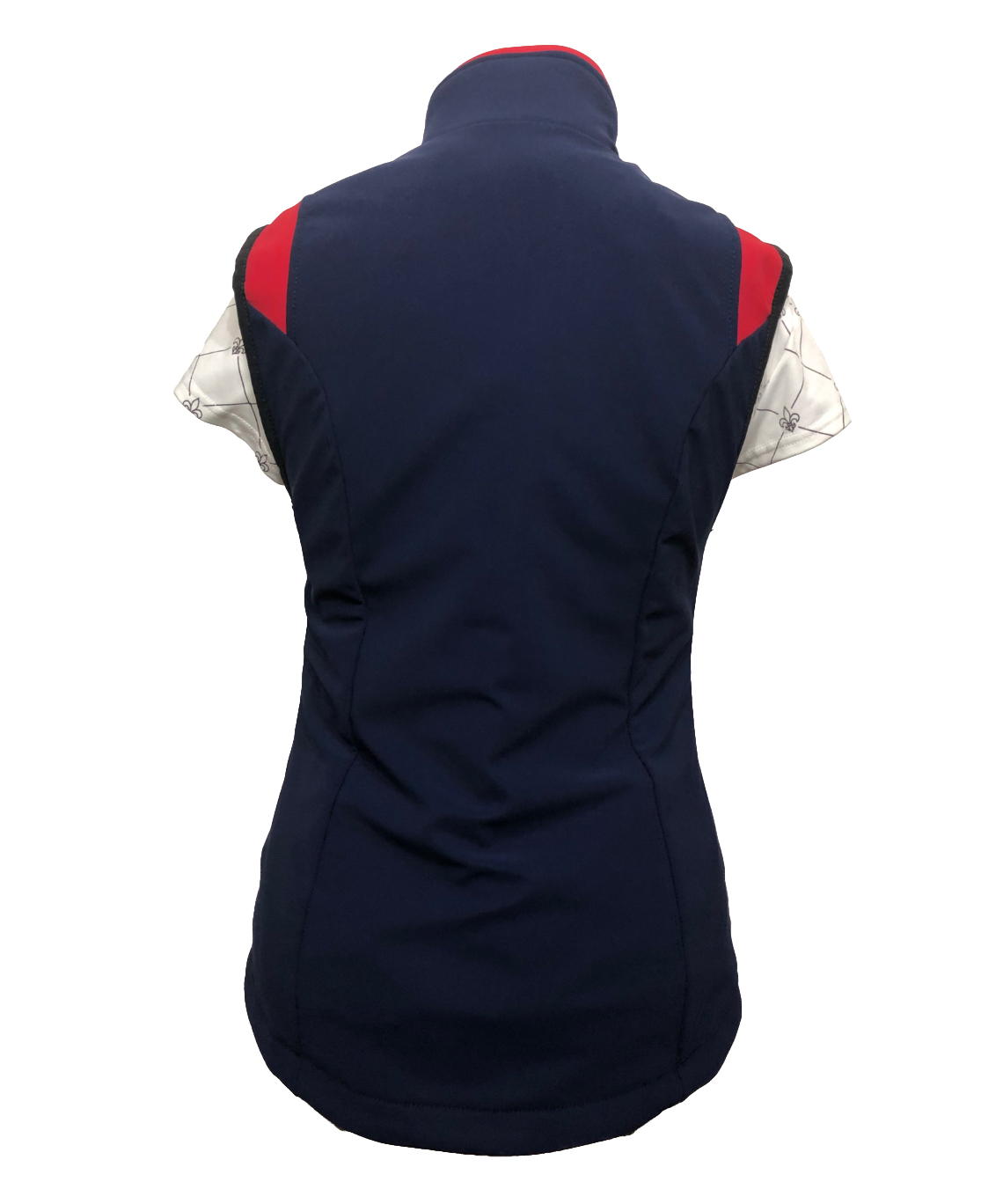 Refurbished Zip In 1 With Airshell vest outer in blue and red small rear