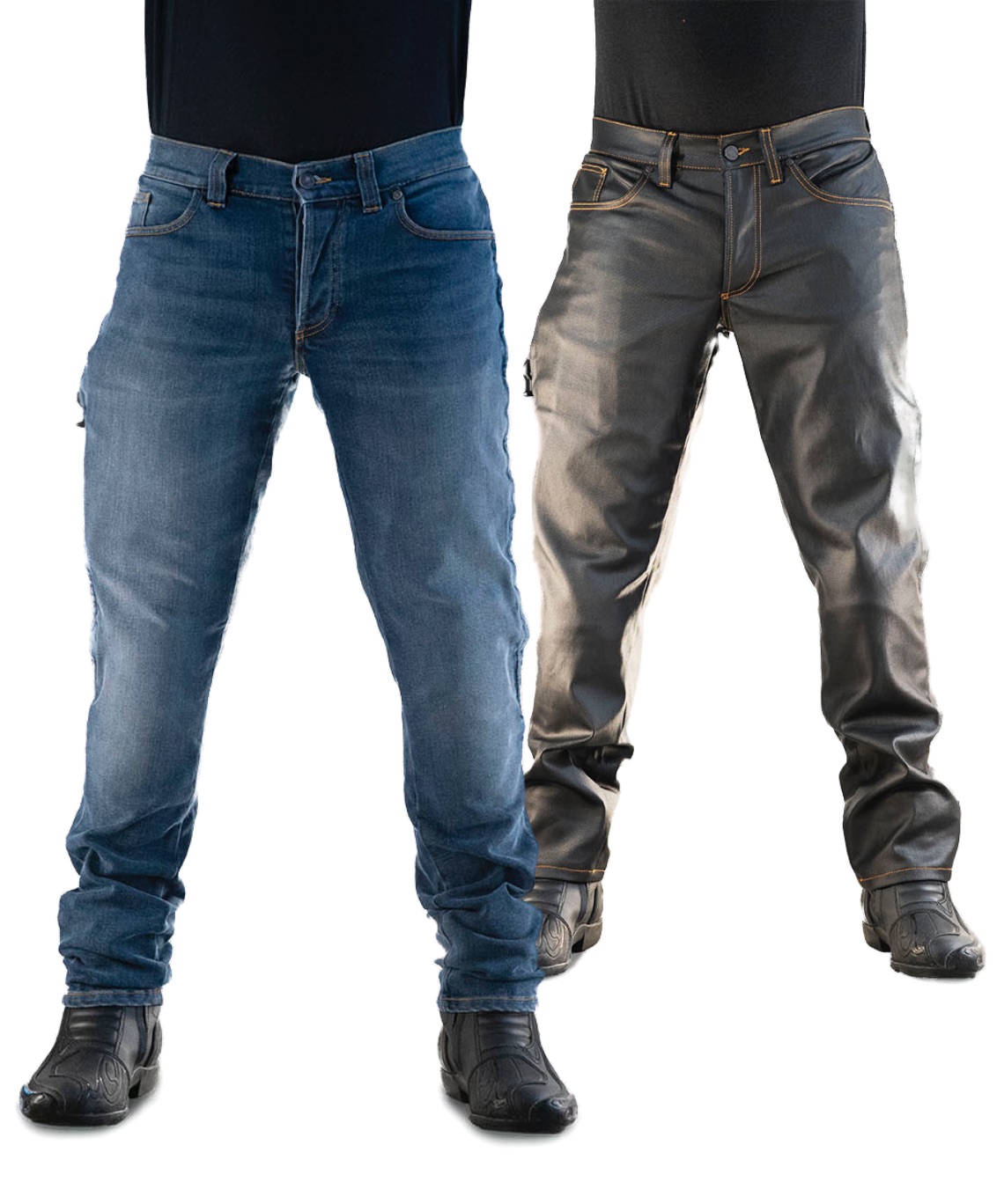mo'cycle's airbag jeans inflate to protect the lower body from